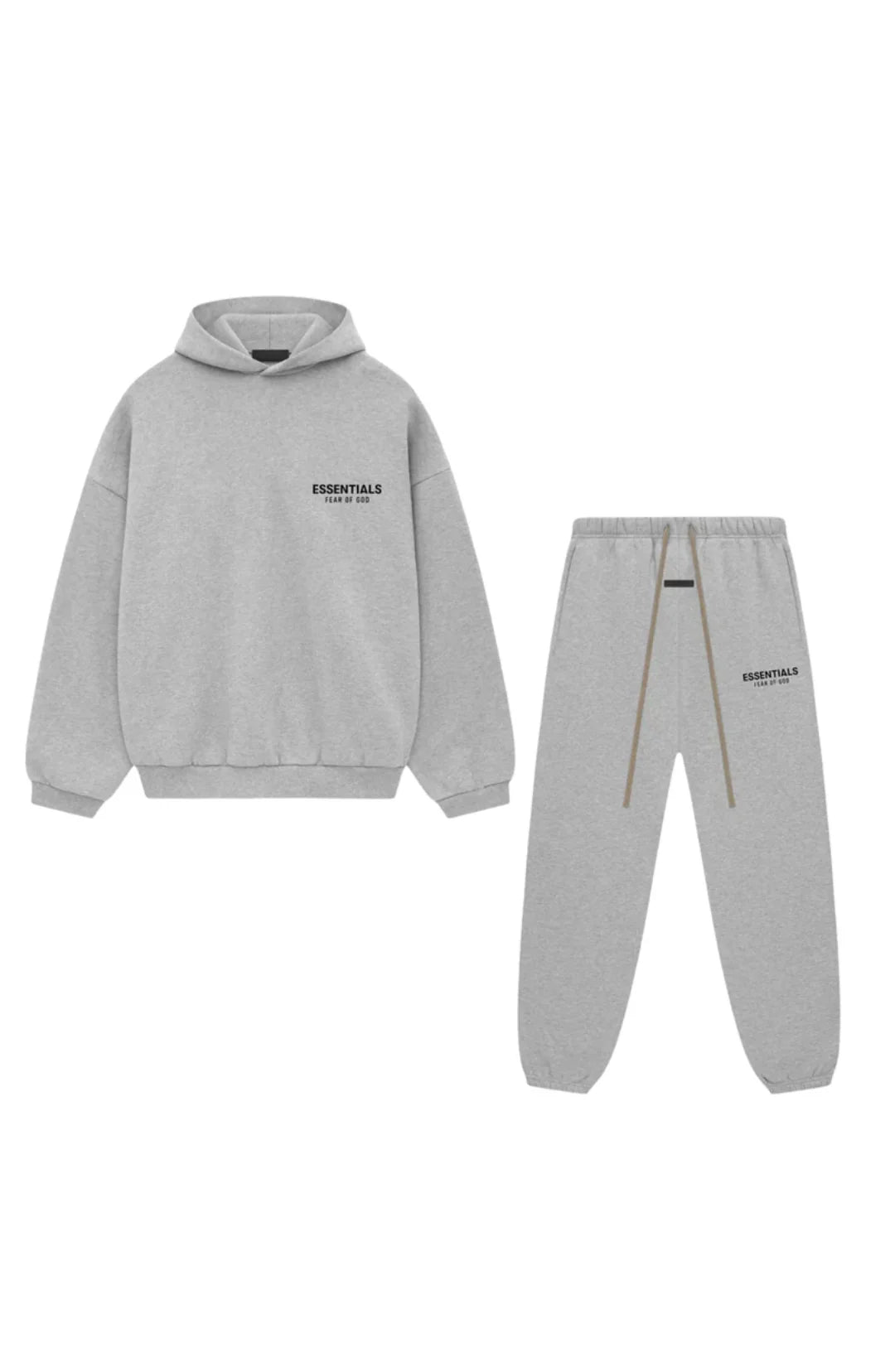 Conjunto completo Fear of God Essentials FW24 Light Heather