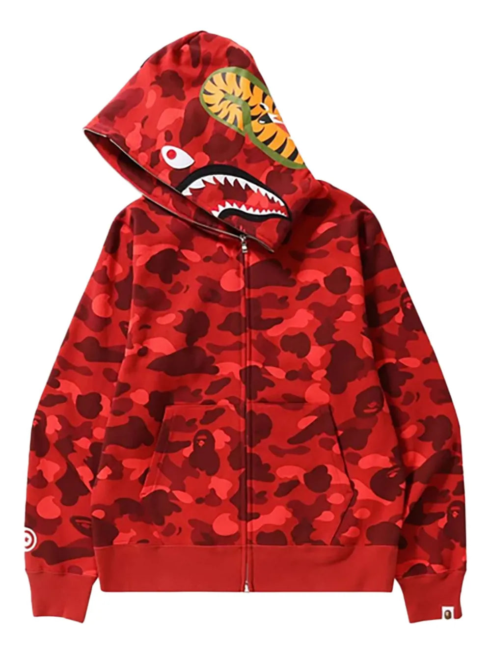 A BATHING APE® Moletom com zíper Camo Shark