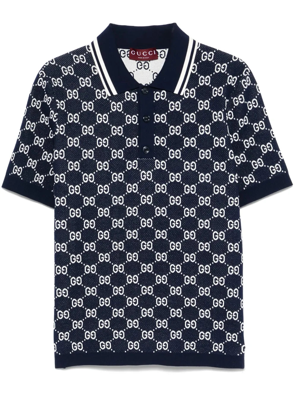 Gucci Camisa polo com jacquard GG
