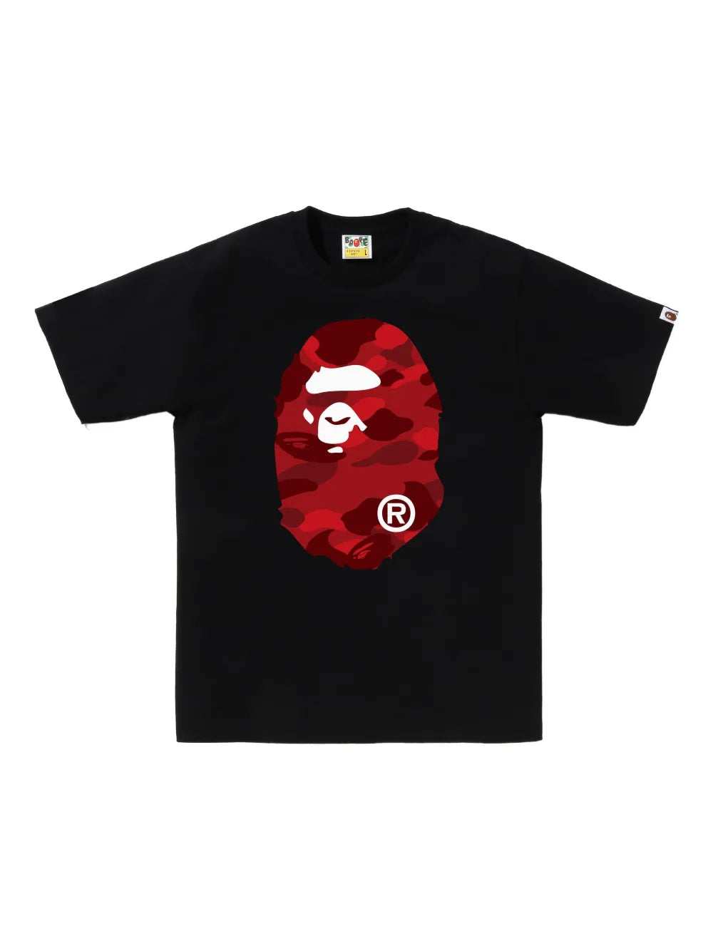 A BATHING APE® Camiseta camuflada com estampa de cabeça de macaco