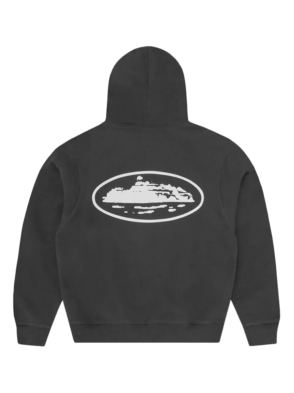 CORTEIZ Moletom com capuz e zíper com estampa puff-up estilo ilha