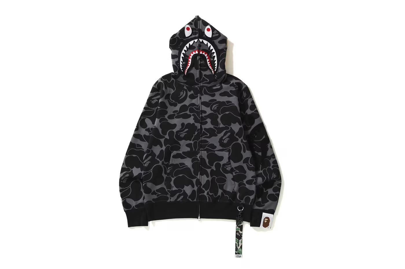 A BAPE moletom com capuz Big ABC Solid Camo Shark.